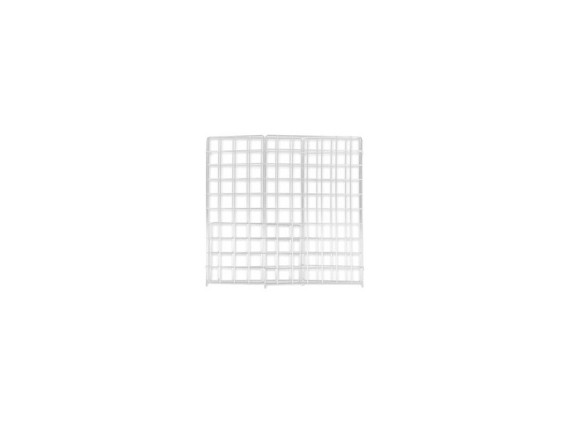 HYGOCLEAN Corbeille à déchets, maille en métal, 60 L, blanc