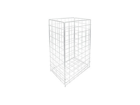 HYGOCLEAN Corbeille à déchets, maille en métal, 60 L, blanc