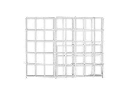 HYGOCLEAN Corbeille à déchets, maille en métal, 20 L, blanc