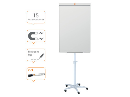 nobo Tableau de conférence Mobil Stahl Nano Clean, blanc