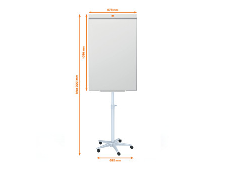 nobo Tableau de conférence Mobil Stahl Nano Clean, blanc