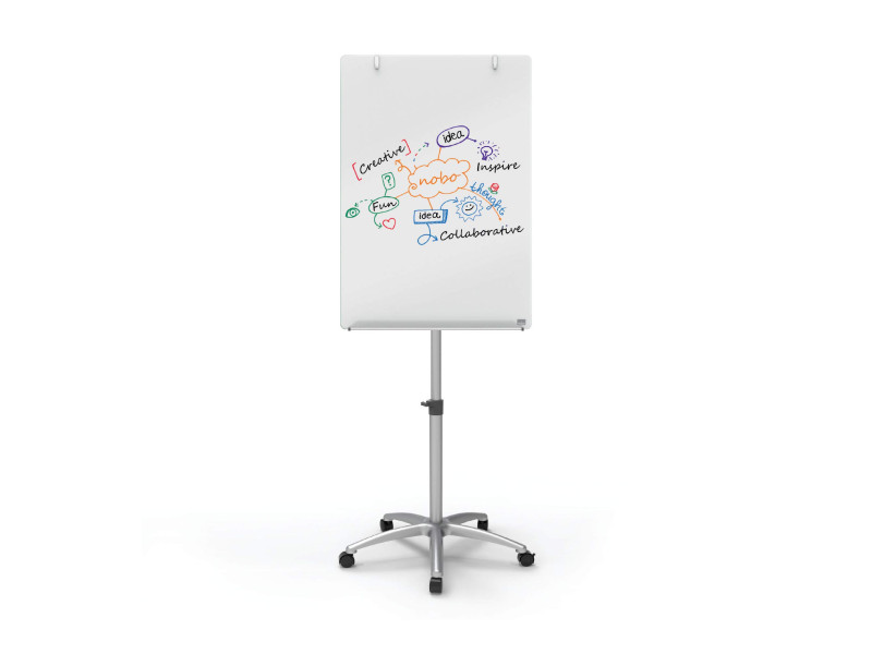 nobo Tableau en verre magnétique mobil, (L)700 x (H)1.000 mm