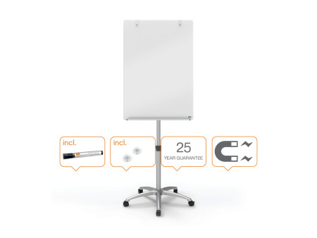 nobo Tableau en verre magnétique mobil, (L)700 x (H)1.000 mm