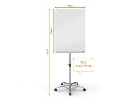 nobo Tableau en verre magnétique mobil, (L)700 x (H)1.000 mm