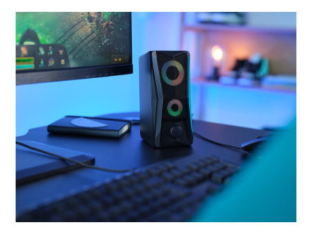 TRUST Enceintes JAVV 2.0 RGB noire