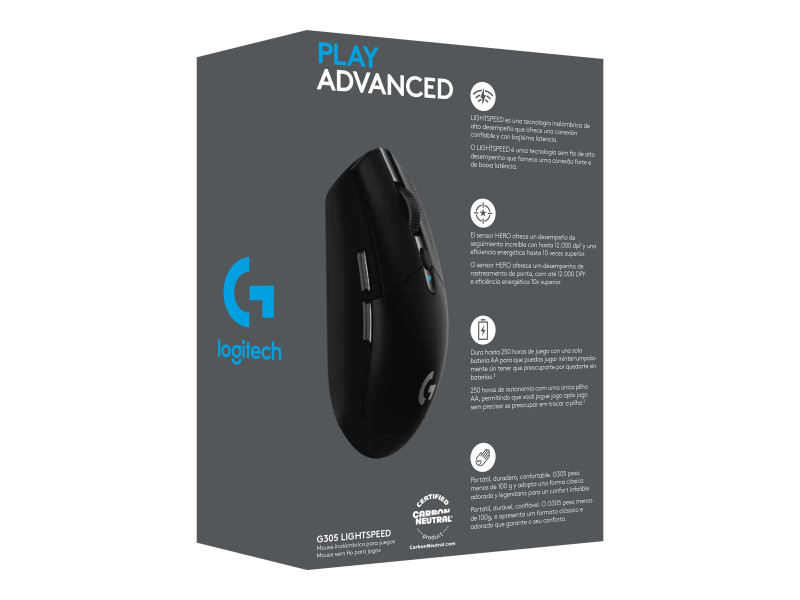 LOGI G305 Recoil Gaming Mouse BLACK EWR2