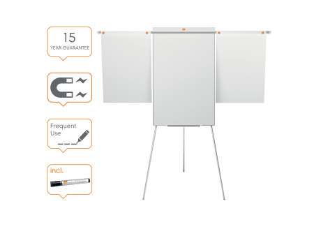 nobo Chevalet de conférence Mobil Stahl Nano Clean, blanc