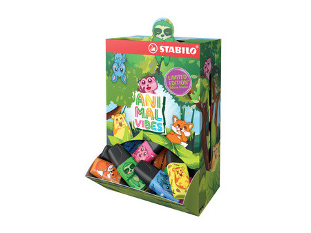 STABILO Surligneur BOSS MINI Animal Vibes, présentoir de 50