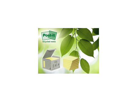 Post-it Bloc-notes super sticky Recycling Notes, jaune