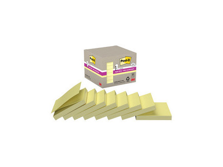 Post-it Bloc-notes super sticky Recycling Z-Notes, jaune
