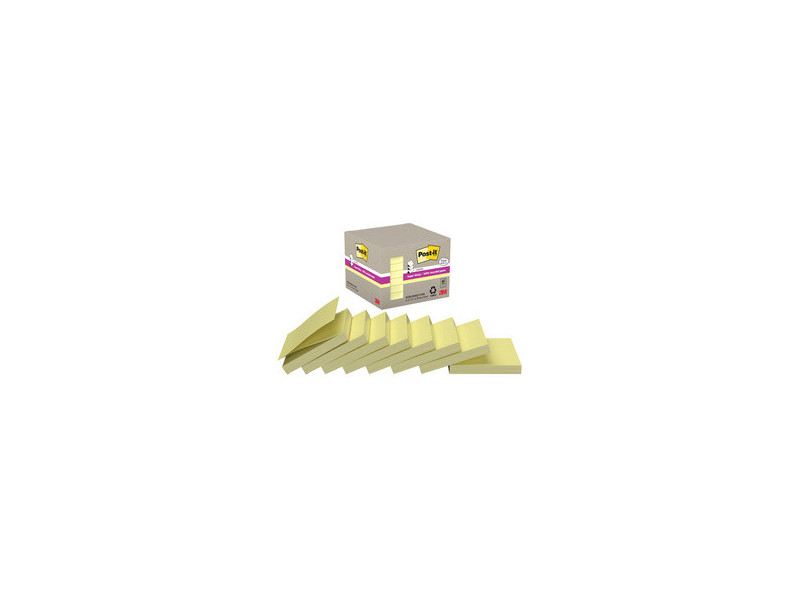 Post-it Bloc-notes super sticky Recycling Z-Notes, jaune