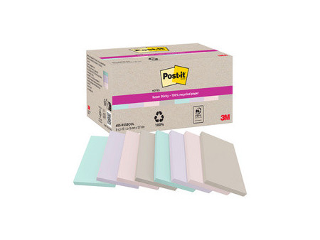 Post-it Bloc-notes super sticky Recycling Notes, pastel