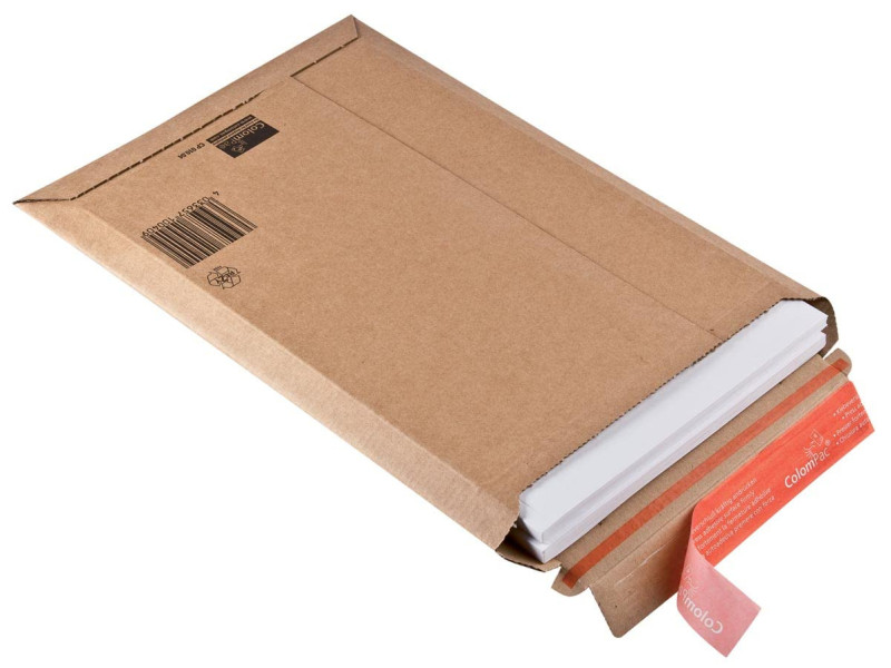 ColomPac Pochette d'expédition en carton ondulé, A4+, marron