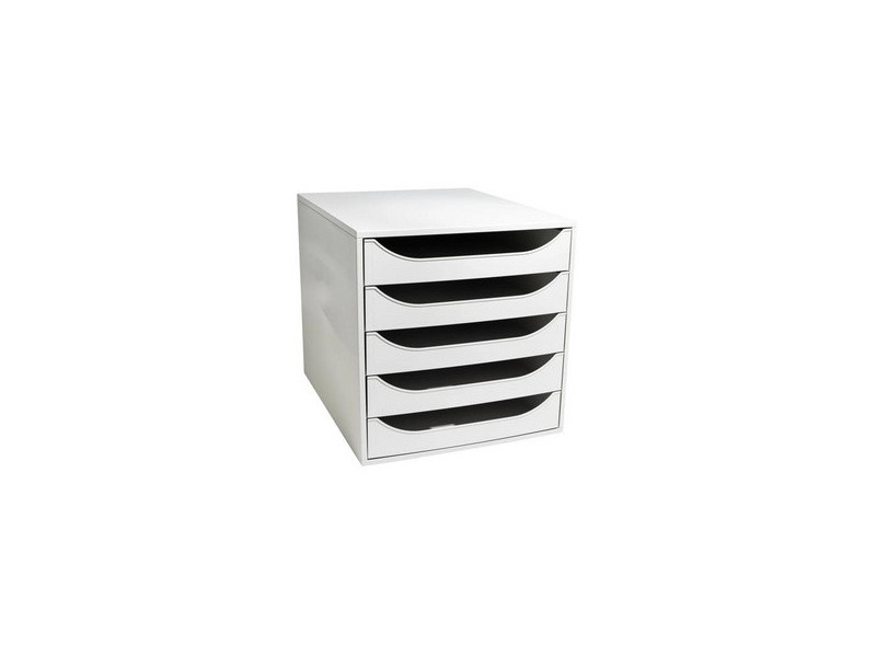 EXACOMPTA Module de classement ECOBOX, 5 tiroirs, noir/noir