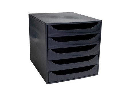 EXACOMPTA Module de classement ECOBOX, 5 tiroirs, gris/gris