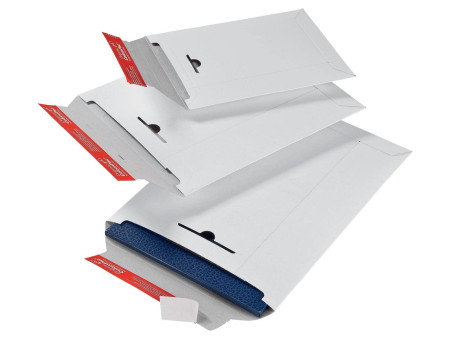 ColomPac Pochette d'expédition, en carton rigide A4, blanc