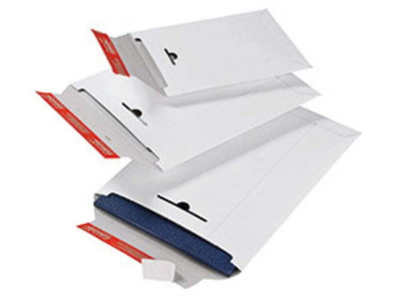 ColomPac Pochette d'expédition, en carton rigide A3, blanc