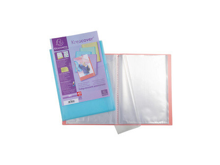 EXACOMPTA Protège-documents, A4, PP, 20 pochettes, assorti
