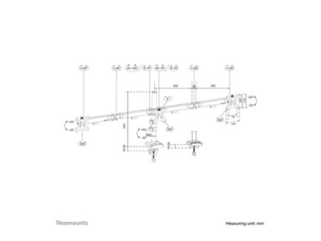 NEOMOUNTS NERO Triple Screen Desk Mount