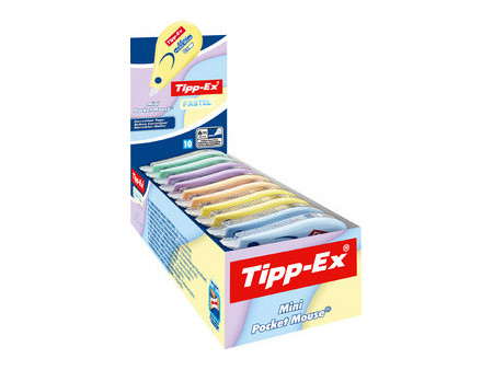 Tipp-Ex Rouleau correcteur Mini Pocket Mouse Pastel, 10