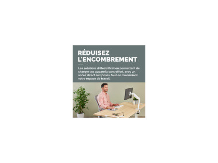 Fellowes Prise encastrée pour table Power Spot, type E, noir