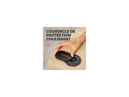 Fellowes Prise encastrée pour table Power Spot, type E, noir