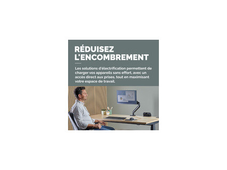 Fellowes Multiprise de table Power Desk, type E, noir