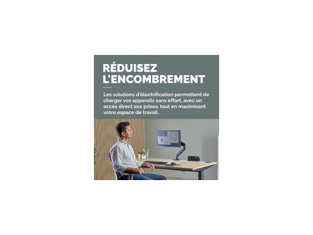 Fellowes Multiprise de table Power Desk 2, type E, noir