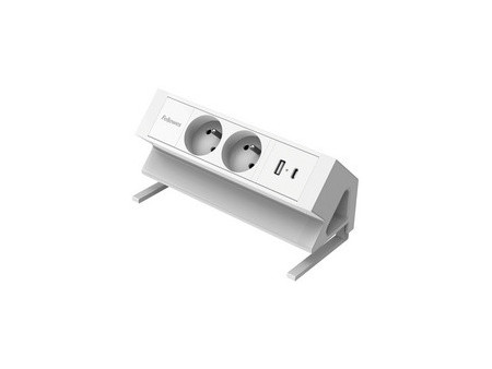Fellowes Multiprise de table Power Desk 2, type E, blanc