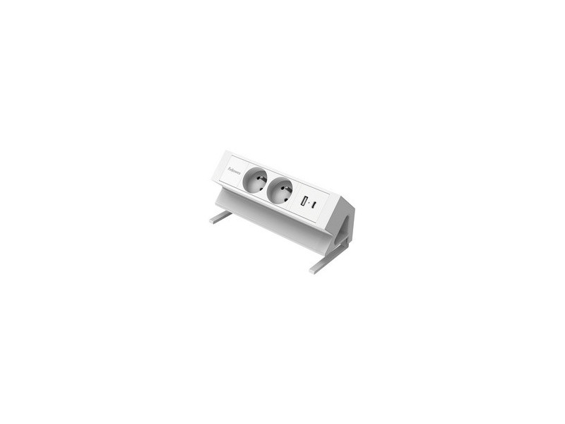 Fellowes Multiprise de table Power Desk 2, type E, blanc