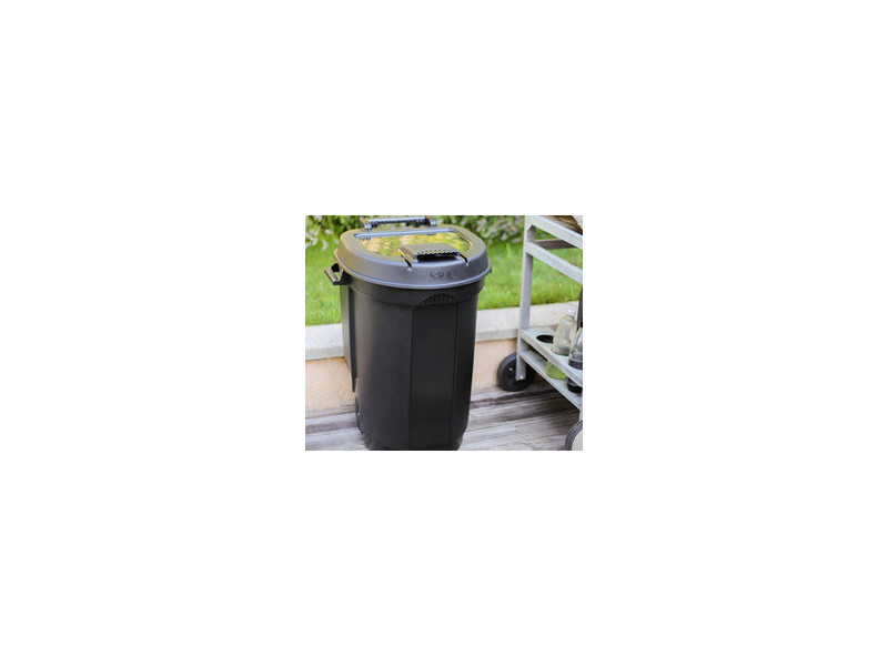 EDA Poubelle, 110 litres, plastique, noir