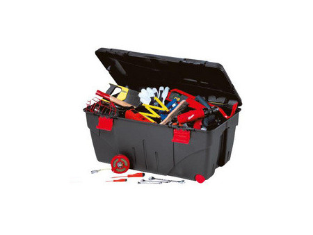 EDA Boîte de rangement TRAFIC, 200 litres, noir/rouge