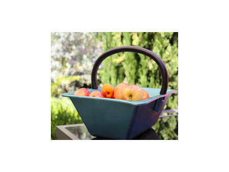 EDA Panier avec anse, 18 litres, plastique, vert