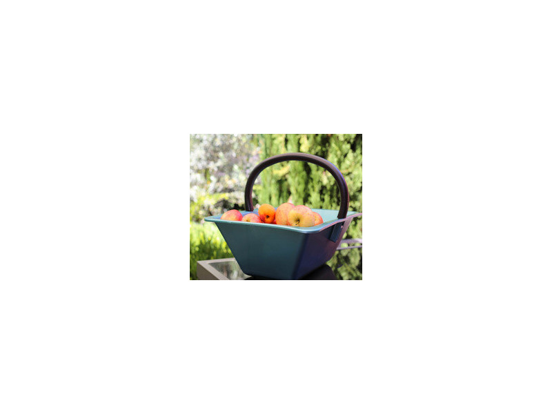 EDA Panier avec anse, 18 litres, plastique, vert