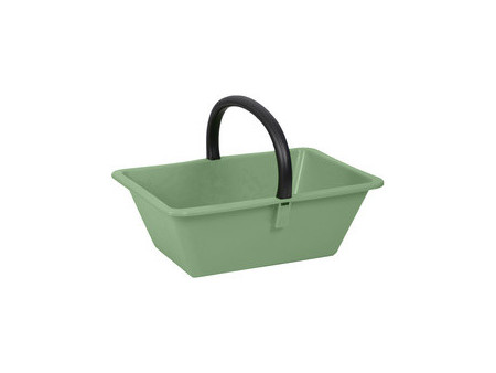 EDA Panier avec anse, 18 litres, plastique, vert