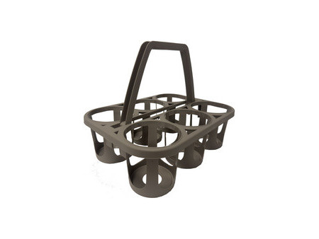 EDA Porte-bouteilles, 6 compartiments, marron