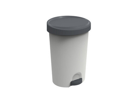 EDA Poubelle à pédale Stepy, 70 L, PP, anthracite
