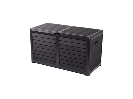 EDA Coffre de jardin BAYA, 420 L, aspect bois, marron