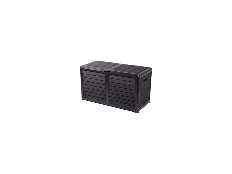 EDA Coffre de jardin BAYA, 420 L, aspect bois, marron