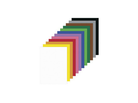 folia Carton de couleur A3, 180 g/m2, assorti en 12 couleurs