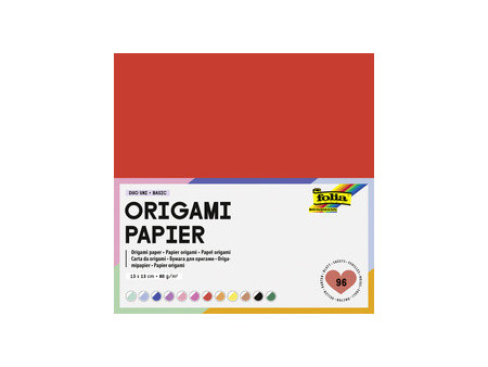 folia Feuille de papier origami Duo Uni, 80 g/m2, 130x130 mm