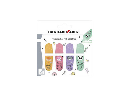 EBERHARD FABER Surligneur Mini Animal, étui en carton de 4