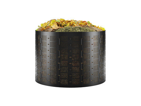 Bradas Poubelle à compost, 180 litres, en HDPE, noir