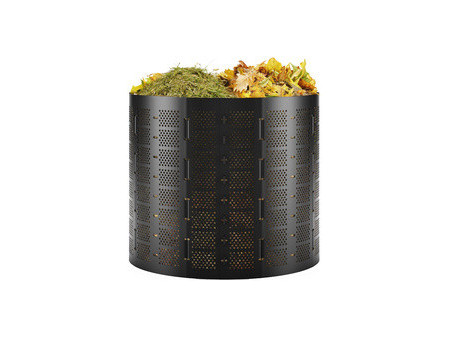 Bradas Poubelle à compost, 180 litres, en HDPE, noir