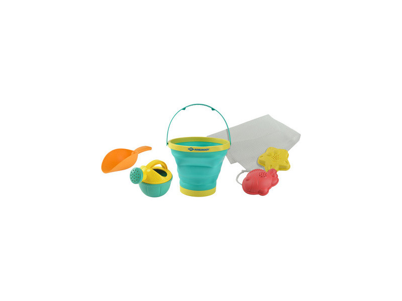 SCHILDKRÖT Kit de jouets de plage Bucket Crew, 5 pièces