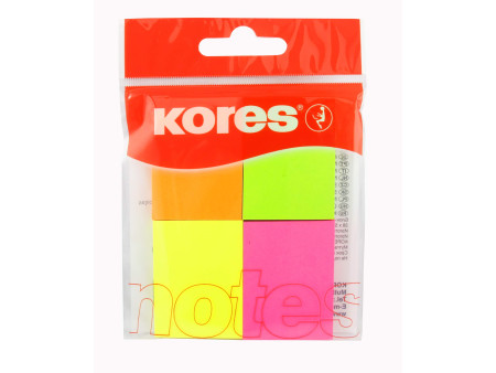 Kores Note adhésive 'Multicolour', 40 x 50 mm, couleurs fluo