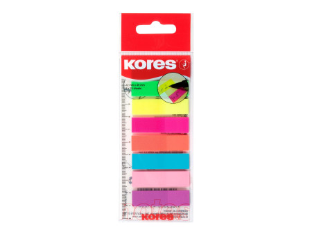 Kores Marque-pages repositionnable en film, 12 x 45 mm,