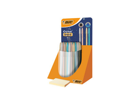 BIC Stylo à bille Cristal Glacé, présentoir de 40