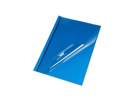 pavo Chemise à reliure thermique aspect cuir, A4, 3 mm, bleu