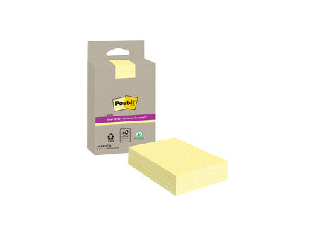 Post-it Bloc-notes super sticky Recycling notes, ligné